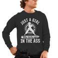 Muay Thai Girls Just a Girl Who Kicks You In The Ass Men's Long Sleeve T-Shirt, trending gift