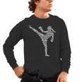 Muay Thai Martial Arts Typography Kickboxer Girls Kickboxing Men's Long Sleeve T-Shirt, trending gift Muay Thai Martial Arts Typography Kickboxer Girls Kickboxing Men's Long Sleeve T-Shirt, trending gift