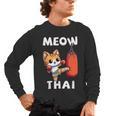 Muay Thai Meow Thai Thai Boxing For Boys Muay Thai Cat Men's Long Sleeve T-Shirt, trending gift
