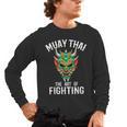Muay Thai Oni Mask Thai Boxing And Kickboxing Men's Long Sleeve T-Shirt, trending gift Muay Thai Oni Mask Thai Boxing And Kickboxing Men's Long Sleeve T-Shirt, trending gift