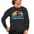 I Pee In Pools Swimmer Swimming Coach Player Graphic Men's Long Sleeve T-Shirt, trending gift