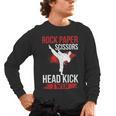 Rock Paper Scissors Head Kick I Win Muay Thai Men's Long Sleeve T-Shirt, trending gift