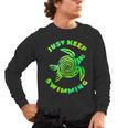 Sea Turtle Just Keep Swimming Ocean Beach Vacation Men's Long Sleeve T-Shirt, trending gift Sea Turtle Just Keep Swimming Ocean Beach Vacation Men's Long Sleeve T-Shirt, trending gift
