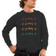 Swimming Swimmer Heartbeat Vintage Men Boys Women Swim Lover Men's Long Sleeve T-Shirt, trending gift