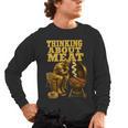 Thinking About Meat BBQ Dad Humor Men's Long Sleeve T-Shirt, trending gift