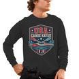 USA Canoe Kayak Paddling American Flag Emblem Men's Long Sleeve T-Shirt, trending gift