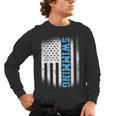 USA Flag Swimming Swim American Swimmer Men's Long Sleeve T-Shirt, trending gift