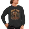 Vintage Muay Thai Thai Boxing Nak Muay Fighter Art Men's Long Sleeve T-Shirt, trending gift
