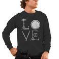Women's Drum Kit Love Illustration For Music Enthusiasts Men's Long Sleeve T-Shirt, trending gift