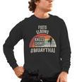 Women's Retro Muay Thai Martial Arts Fighter Graphic Men's Long Sleeve T-Shirt, trending gift Women's Retro Muay Thai Martial Arts Fighter Graphic Men's Long Sleeve T-Shirt, trending gift