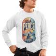 Find Peace Paddle On Canoe Mountain Sunset Men's Long Sleeve T-Shirt, trending gift