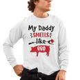 Kids My Daddy Smells Like BBQ Grilling Dad BBQ Dad Master Grill Men's Long Sleeve T-Shirt, trending gift