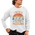 I Need A Good Paddling Retro Sunset Canoe Raglan Baseball Tee Men's Long Sleeve T-Shirt, trending gift