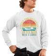 Never Underestimate An Old Man With a Canoe Retro Raglan Baseball Tee Men's Long Sleeve T-Shirt, trending gift