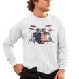 USA Patriotic Drum Kit American Flag Drum Set Men's Long Sleeve T-Shirt, trending gift USA Patriotic Drum Kit American Flag Drum Set Men's Long Sleeve T-Shirt, trending gift