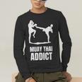 Addicted To Muay Thai Graphic Shirt Men's Long Sleeve T-Shirt Addicted To Muay Thai Graphic Shirt Men's Long Sleeve T-Shirt
