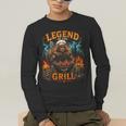 Bigfoot Legend Of The Grill BBQ Dad Father Day 2026 Men's Long Sleeve T-Shirt