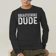 Breaststroke Swimming Dude Distressed Swim Swimmer Pool Men's Long Sleeve T-Shirt Breaststroke Swimming Dude Distressed Swim Swimmer Pool Men's Long Sleeve T-Shirt