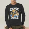 Canoe Dogs Golden Retriever Paddling Graphic Men's Long Sleeve T-Shirt Canoe Dogs Golden Retriever Paddling Graphic Men's Long Sleeve T-Shirt