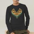 Canoe Heart Cute Minimalist Paddling Adventure Men's Long Sleeve T-Shirt