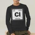 Chlorine Periodic Table Symbol Chemistry Swimming Dive Men's Long Sleeve T-Shirt Chlorine Periodic Table Symbol Chemistry Swimming Dive Men's Long Sleeve T-Shirt