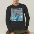 Competitive Swim Team Funny Kitty Cat Swimming Men's Long Sleeve T-Shirt Competitive Swim Team Funny Kitty Cat Swimming Men's Long Sleeve T-Shirt