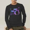 Cool Drum Kit Percussion Vintage Retro Drummer Costume Men's Long Sleeve T-Shirt Cool Drum Kit Percussion Vintage Retro Drummer Costume Men's Long Sleeve T-Shirt