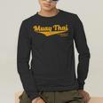 Distressed Muay Thai Kickboxing MMA BJJ Thailand T-Shirt Men's Long Sleeve T-Shirt