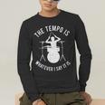 Drum Kit Graphic For a Drummer With Percussion Instruments Men's Long Sleeve T-Shirt