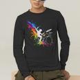 Drummer Silhouette Drum Kit Splatter Art Men's Long Sleeve T-Shirt Drummer Silhouette Drum Kit Splatter Art Men's Long Sleeve T-Shirt