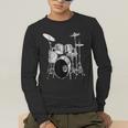 Drums Drum Kit Music Men's Long Sleeve T-Shirt Drums Drum Kit Music Men's Long Sleeve T-Shirt