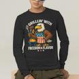 Grillin’ Eagle BBQ Dad 4th Of July Father’s Day Men's Long Sleeve T-Shirt