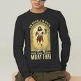 Jesus Knows Muay Thai Boxing Kickboxing MMA Men's Long Sleeve T-Shirt