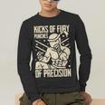 Kicks Of Fury Punches Of Precision Muay Thai Men's Long Sleeve T-Shirt Kicks Of Fury Punches Of Precision Muay Thai Men's Long Sleeve T-Shirt