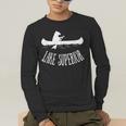 Lake Superior Bear Canoe Upper Peninsula For Yooper Men's Long Sleeve T-Shirt