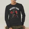 Meow Thai Muay Thai Boxing Cat Martial Arts MMA Boxer Men's Long Sleeve T-Shirt