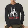 Muay Thai American Flag Fighter Patriotic Men's Long Sleeve T-Shirt