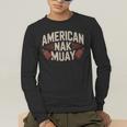 Muay Thai American Nak Fighter Identity Boxing Proud Sport Men's Long Sleeve T-Shirt
