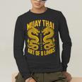 Muay Thai Dragons Thai Boxing Fighter Men's Long Sleeve T-Shirt