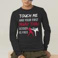Muay Thai Martial Arts Combat Sports Self Defense Men's Long Sleeve T-Shirt