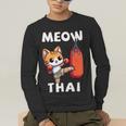 Muay Thai Meow Thai Thai Boxing For Boys Muay Thai Cat Men's Long Sleeve T-Shirt