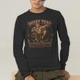 Muay Thai Power Vintage Thai Boxing Warrior Fighter Monkey Men's Long Sleeve T-Shirt