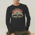 Muay Thai Shirt A Girl Who Loves Sunshine And Muay Thai Men's Long Sleeve T-Shirt