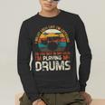Musician Drummer Music Lover Drum Kit Men's Long Sleeve T-Shirt Musician Drummer Music Lover Drum Kit Men's Long Sleeve T-Shirt