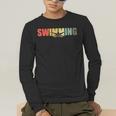Retro Swimming Vintage Swimming Swimmer Men's Long Sleeve T-Shirt
