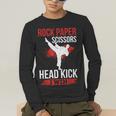 Rock Paper Scissors Head Kick I Win Muay Thai Men's Long Sleeve T-Shirt