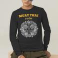 Sak Yant Muay Thai Art Tattoo Twin Tiger Kickboxing Thailand Men's Long Sleeve T-Shirt