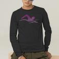Silhouette Icon Swimmer Stuff Girls Swimming Men's Long Sleeve T-Shirt