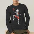 Skeleton Muay Thai Halloween Kickboxing MMA Fighter Costume Men's Long Sleeve T-Shirt
