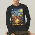 Starry Night Drum Kit Van Gogh Style Art Men's Long Sleeve T-Shirt Starry Night Drum Kit Van Gogh Style Art Men's Long Sleeve T-Shirt